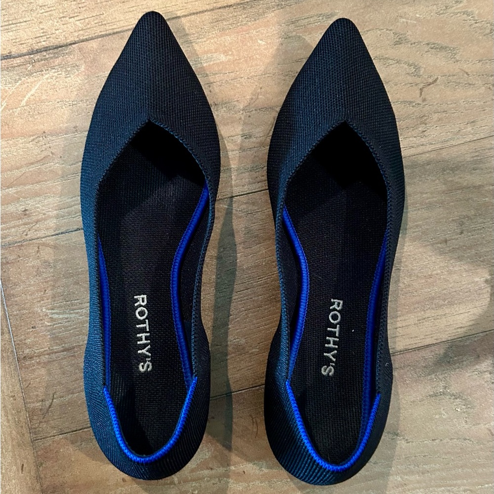 Rothy's Black Flats with Minimalist Design